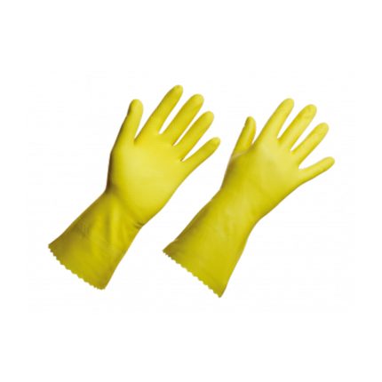 Luva Latex Bettanin Forrada Light amarela sem amido média 13000/4m 10596