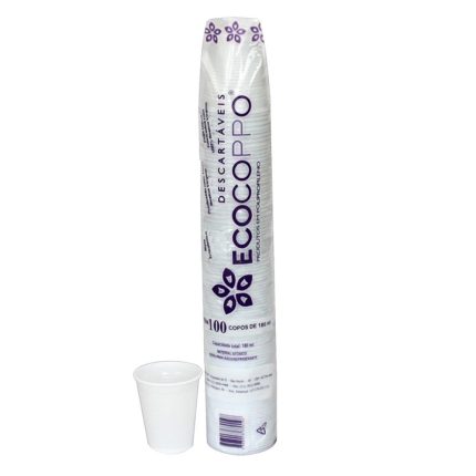 Copo Plástico Ecocoppo 200ml Branco ABNT 03787