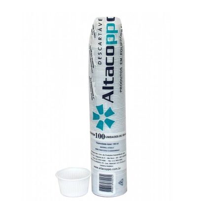 Copo Plástico Altacoppo100ml branco (pote)P-100 08110