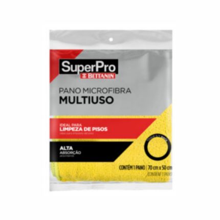 Pano Microfibra Multiuso Bettanin Amarelo 50x70 SP9329AM 11614